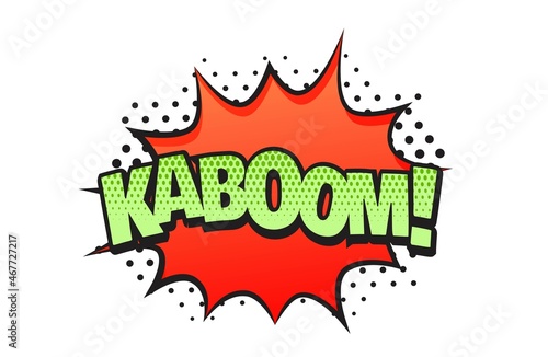 Kaboom comic style word isolated on transparent background