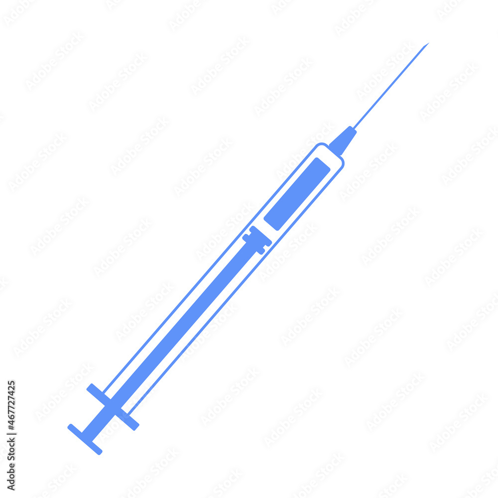 Fototapeta premium Insulin syringe icon. Vector illustration.
