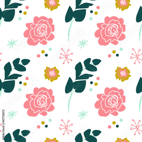 Wallpaper Mural Seamless vector pattern with Christmas cute illustrations with bright colors on transparent background.Winter,holiday print in doodle style hand drawn.Designs for textile,wrapping paper,scrapbooking. Torontodigital.ca