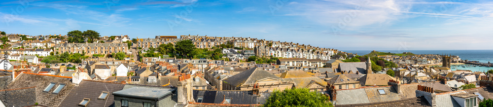 Architecture panorama of St Ives town in Cornwall. United Kingdom
