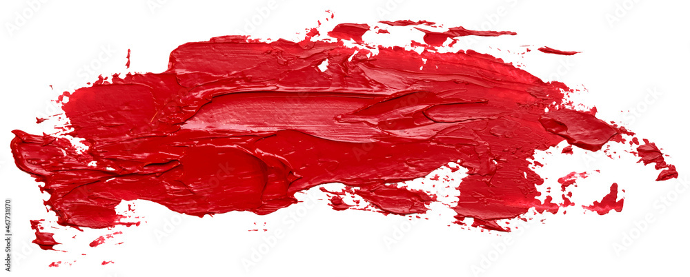 Textured red oil paint brush stroke, eps 10 vector illustration isolated on white background. Textured red oil paint brush stroke, eps 10 vector illustration isolated on white background.
