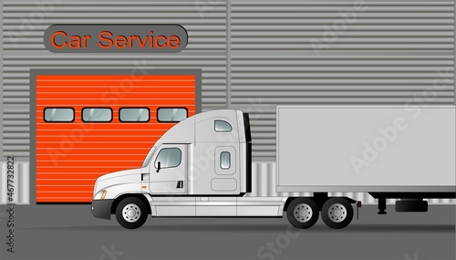 Car service for trucks. Repair and maintenance of road trains.