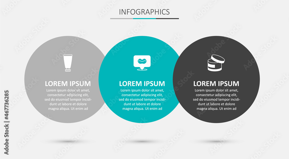 Set Smiling lips, Cream or lotion cosmetic tube and . Business infographic template. Vector Set Smiling lips, Cream or lotion cosmetic tube and . Business infographic template. Vector