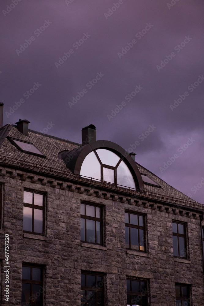 House in gloomy weather