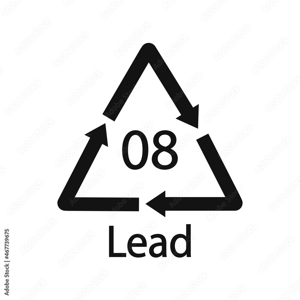 Battery recycling symbol 8 Lead , battery recycling code 8 Lead Battery recycling symbol 8 Lead , battery recycling code 8 Lead