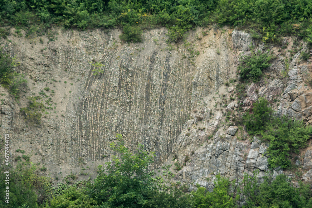 wall in an abandoned quarry wall in an abandoned quarry