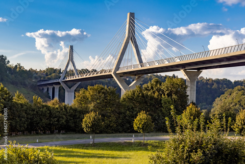 Famous Poya bridge on a sunny day