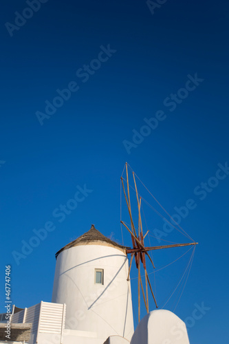 Traditional windmill in Oia...