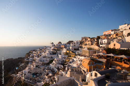 Oia village on Santorini is...
