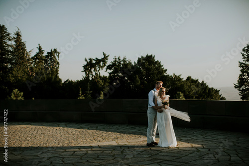 Young newlywed couple