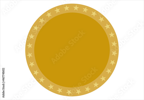 Icono de medalla dorada en fondo blanca.