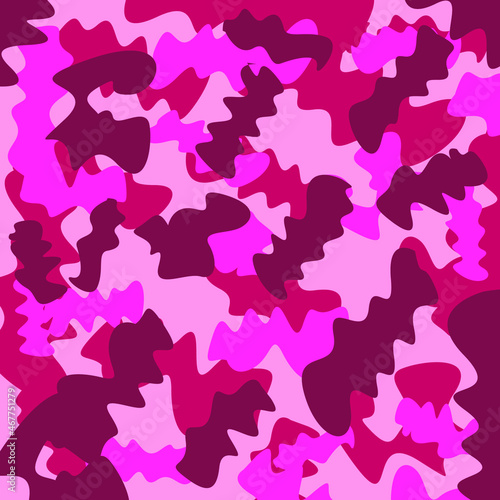 abstract pretty cute girly pink camouflage stripes seamless pattern military for print clothing