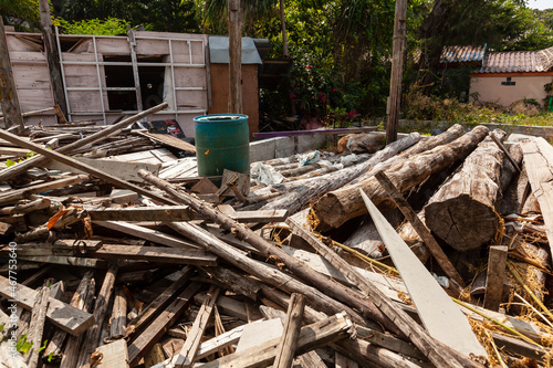 Aftermath of tsunamin on Phi phi island Thailand. photo