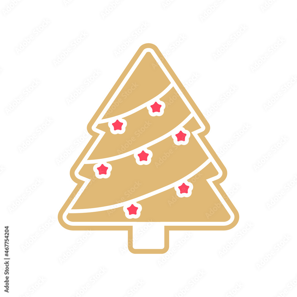 New year or Christmas gingerbread cookies. Carved figures decorated with sugar icing. Vector stock flat illustration isolated on a white background EPS New year or Christmas gingerbread cookies. Carved figures decorated with sugar icing. Vector stock flat illustration isolated on a white background EPS
