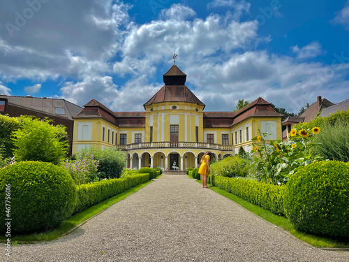 Garden at an historical Mansion in Ingolstadt Germany 