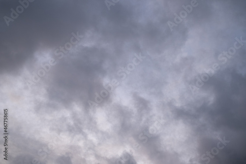 Cloudy sky background. Dramatic sky full of dark clouds.