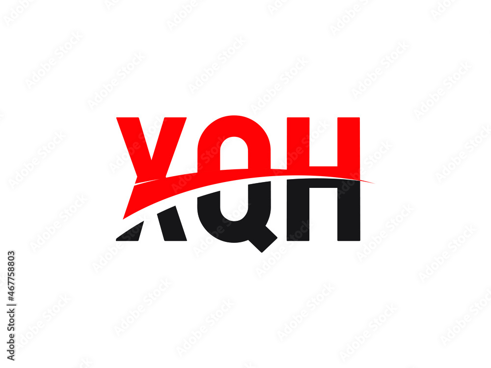 XQH Letter Initial Logo Design Vector Illustration