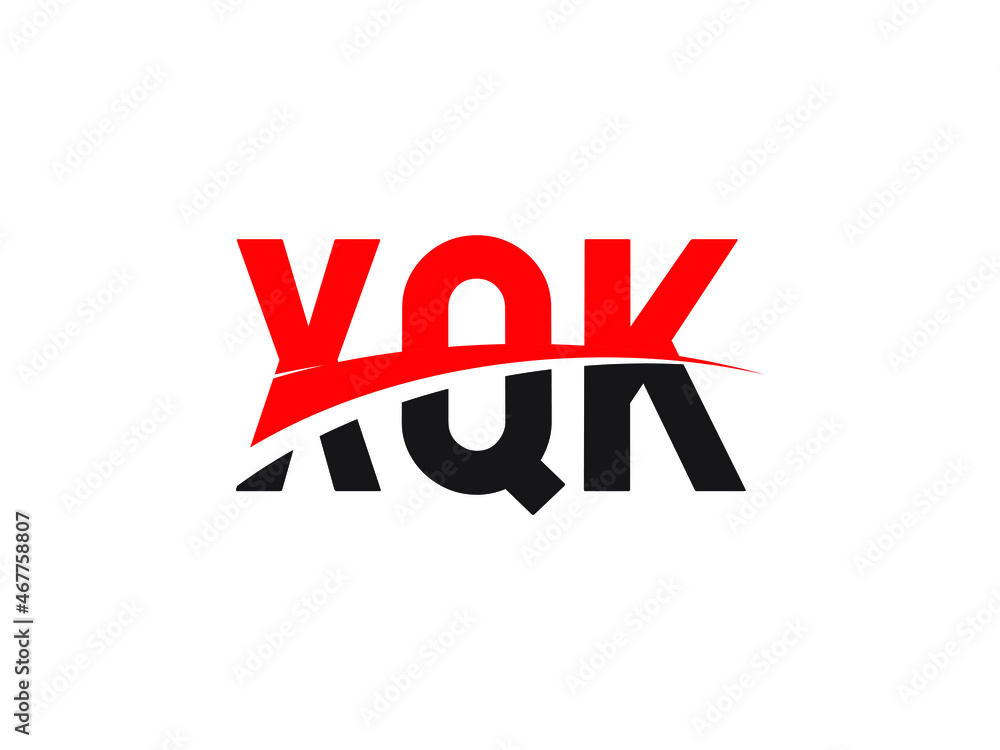 XQK Letter Initial Logo Design Vector Illustration