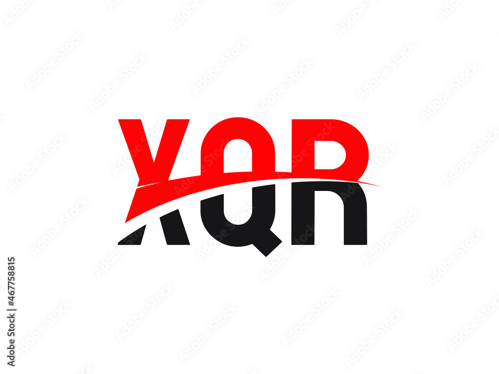 XQR Letter Initial Logo Design Vector Illustration