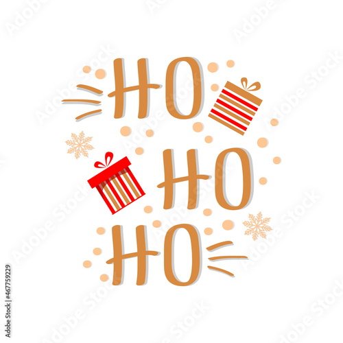 Christmas poster with Ho-Ho-Ho lettering