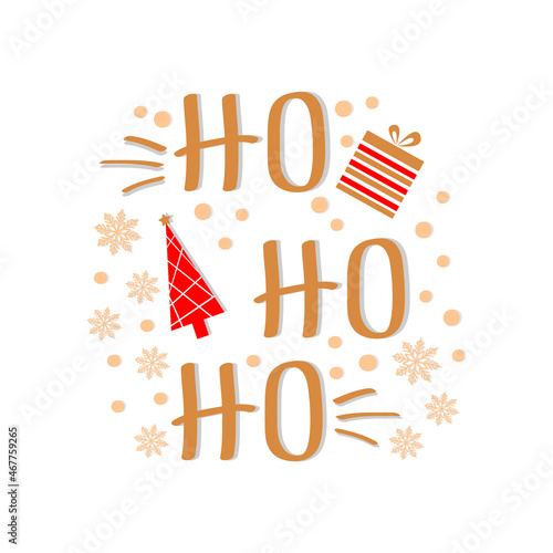 Ho ho ho lettering poster