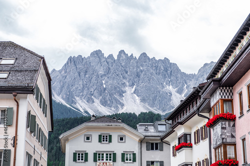 San Candido (Innichen) view with Baranci mountain in the Dolomites, South Tyrol, Italy © Matteo