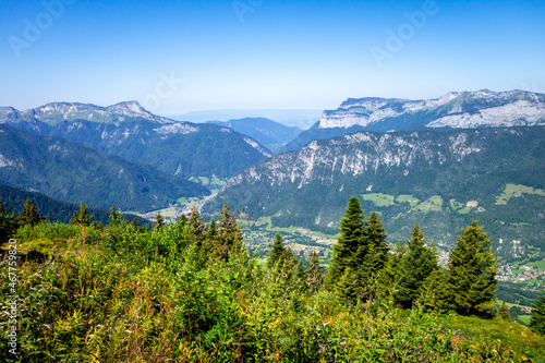 Mountain landscape in La Clusaz  France