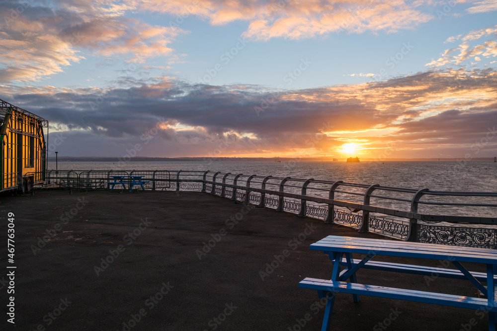 Fototapeta premium Southsea in Hampshire at sunset