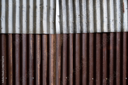 rusted and old zinc wall