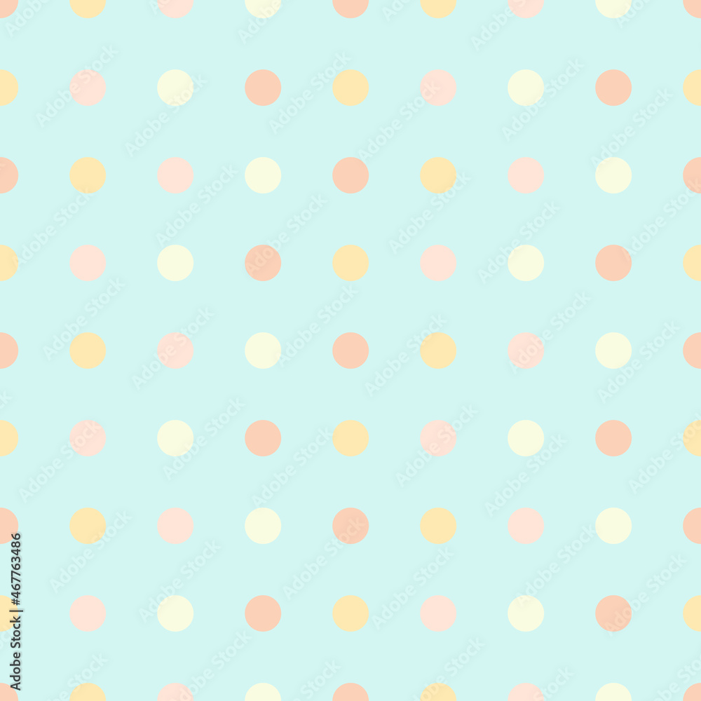 Children's pattern in colored polka dots in pastel colors. Children's pattern in colored polka dots in pastel colors.