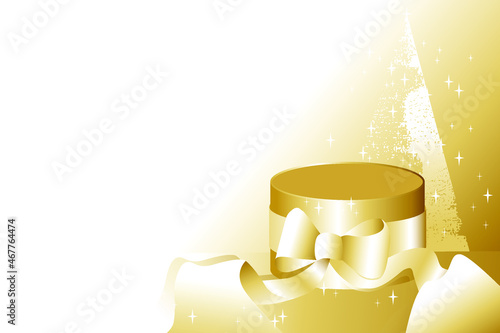 3d product abstract minimal gold scene with tied ribbon. Cylinder display abstract render with podium, scene for advertising to show cosmetic and other product. Christmas showcase. Sketch vector.