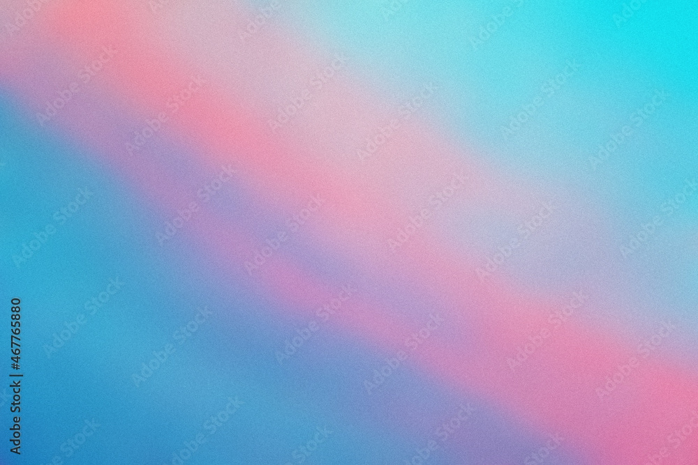 Abstract pink and blue pastel holographic blurred grainy gradient background texture. Colorful digital grain soft noise effect pattern. Lo-fi multicolor vintage retro design.