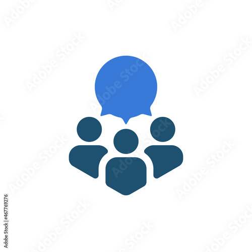 virtual webinar or chatroom icon like group teamwork