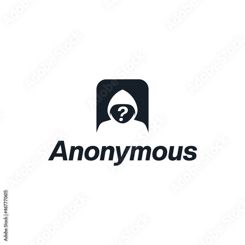 anonymous vector logo design. logo template