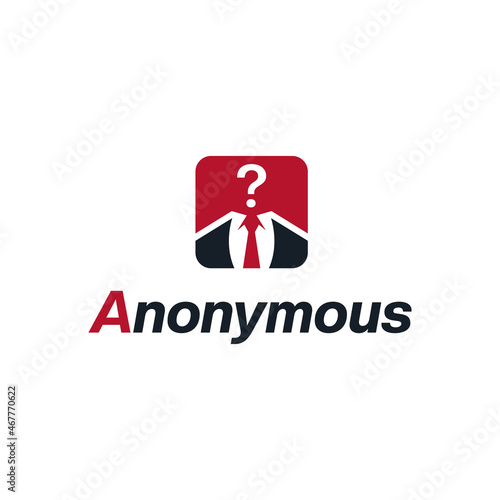 anonymous vector logo design. logo template