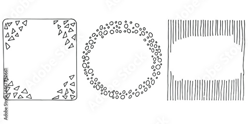 Picture framers set element design hand draw