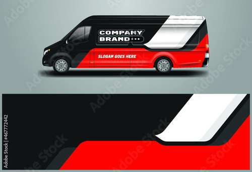 Car Wrap Company Design Vector , Van , Truck , Vehicle .