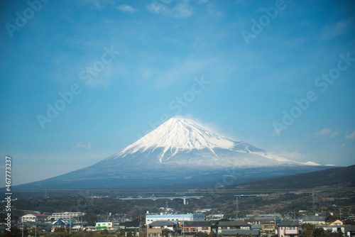 Mount Fuji in blue sky Japan