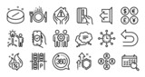Creative idea, Video conference and Food line icons set. Secure shield and Money currency exchange. Sign out, 360 degrees and Medical tablet icons. Vector