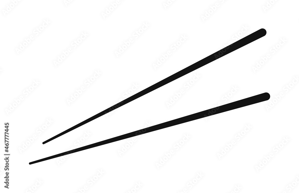 Chinese chopsticks / chop sticks flat vector icon for food apps and websites. Chinese chopsticks / chop sticks flat vector icon for food apps and websites.
