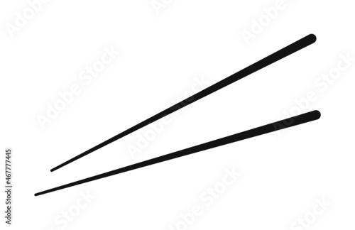 Chinese chopsticks / chop sticks flat vector icon for food apps and websites.