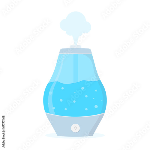 Humidifier air diffuser icon. Purifier microclimate ultrasonic home flat icon, healthy humidity.