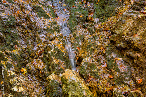 Dubovacki waterfall on mountain Fruska gora in Serbia. This waterfall is crown of Fruska Gora.