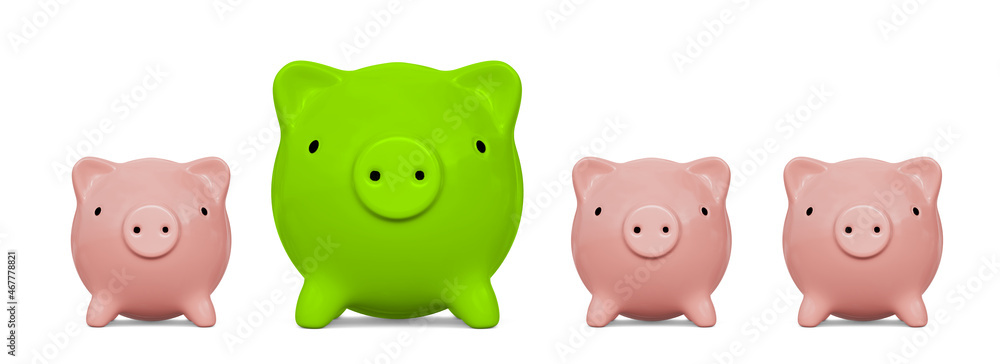 Piggy bank isolated on white background. Saving concept Piggy bank isolated on white background. Saving concept