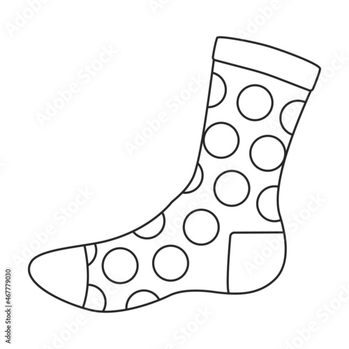 Wallpaper Mural Sock vector icon.Outline vector icon isolated on white background sock. Torontodigital.ca