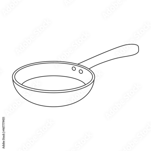 Pan vector icon.Outline vector icon isolated on white background pan.