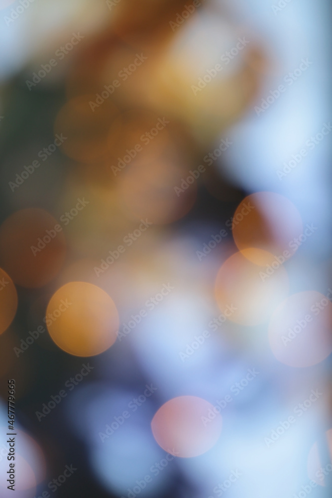 Obraz premium orange bokeh lights out of focus
