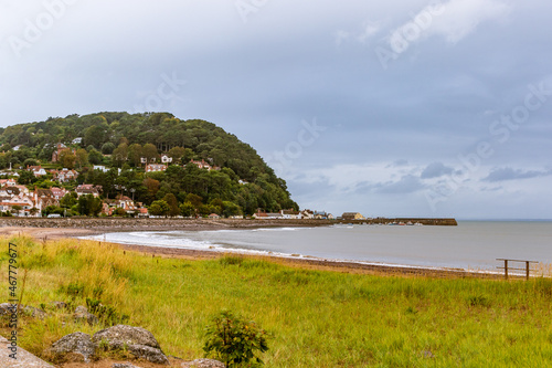 Minehead, Somerset UK September 28 2021:The headland at Minehead Somerset that extends into the Bristol channel photo
