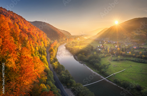 Beautiful sunset in mountai...