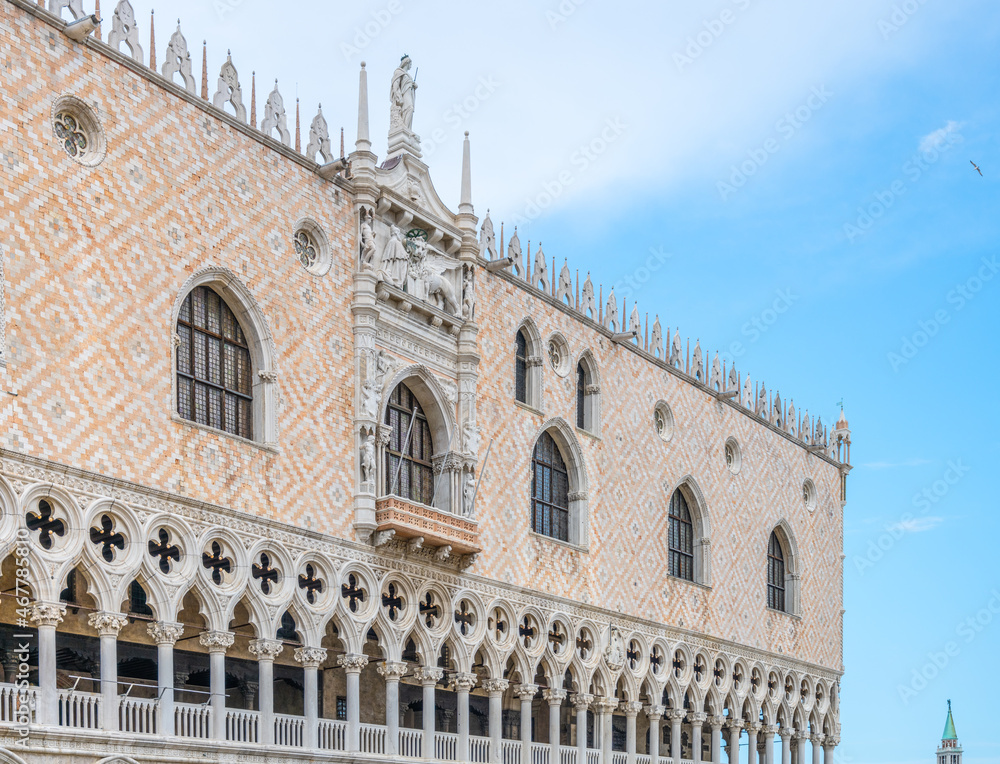 Ornamental decoration of Doges Palace in Venice